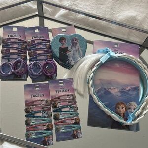 Frozen Kids Hair Accessories Set - Blue and Purple